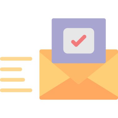 Mesaj var. Web simgesi basit illüstrasyon