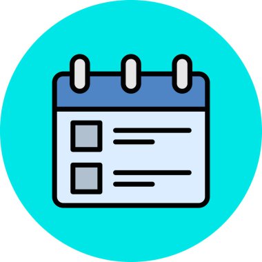 Takvim. Web simgesi basit illüstrasyon