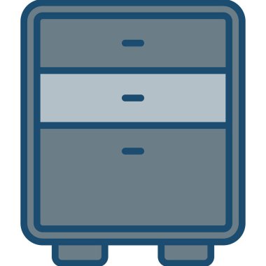 Mobilya. Web simgesi basit illüstrasyon