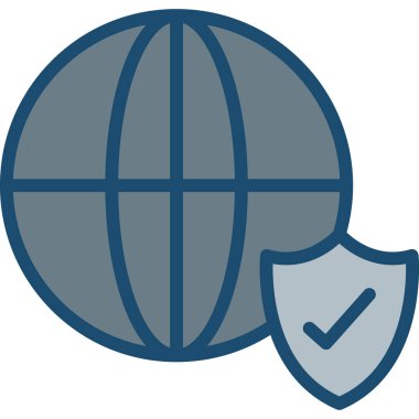 Kalkan. Web simgesi basit illüstrasyon