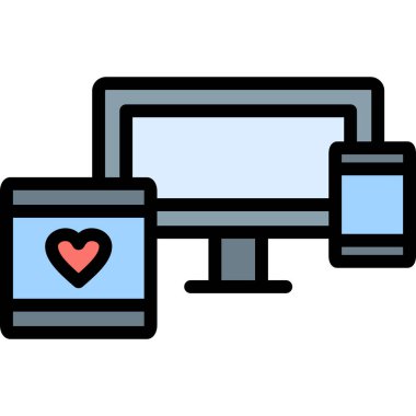 bilgisayar izleme simgesi, vektör tasarımı