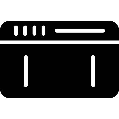 Buzdolabı. Web simgesi basit illüstrasyon