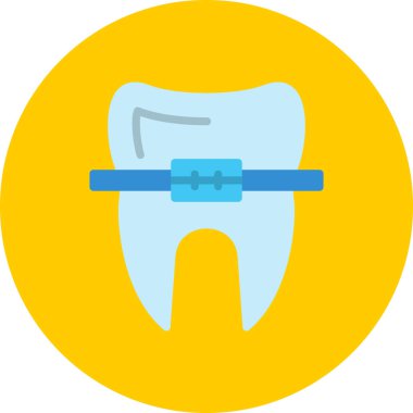 Diş vektörü simgesi modern basit illüstrasyon