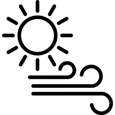 Güneş hava durumu ikonu ana hatlarıyla
