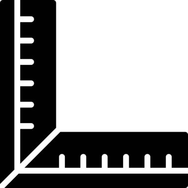 cetvel simgesi, basit vektör çizim