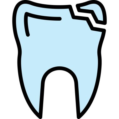 diş simgesi vektör illüstrasyonu