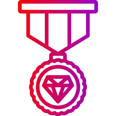 Madalya. Web simgesi basit illüstrasyon