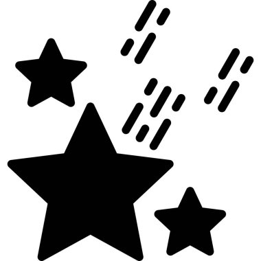 Beyaz arkaplanda izole edilmiş yıldız simgesi ve vektör illüstrasyonu