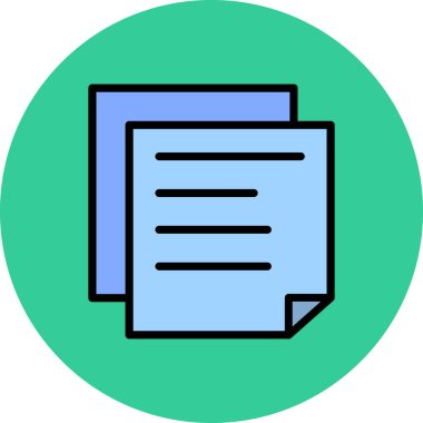 belge simgesi. Web için basit belge vektör simgesi çizimi