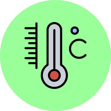 Termometre. Web simgesi basit tasarım