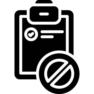 Yasaklama web simgesi, vektör illüstrasyonu