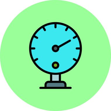 Kronometre simgesi. Herhangi bir tasarım için kronometre vektör simgelerinin özet çizimi