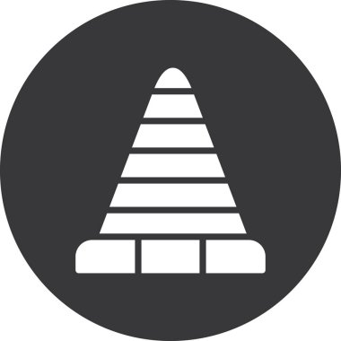 piramit simgesi. Web ve mobil için basit piramit vektör simgelerinin çizimi