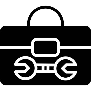 bavul ikonu vektör illüstrasyonu