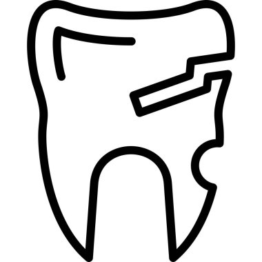 diş simgesi vektör illüstrasyonu