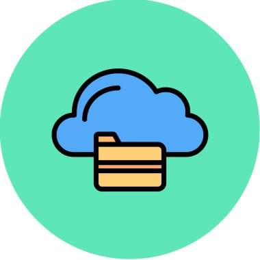 Bulut simgesi vektör illüstrasyonu