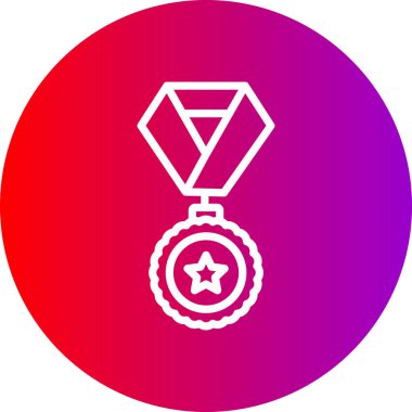 Madalya. Web simgesi basit illüstrasyon