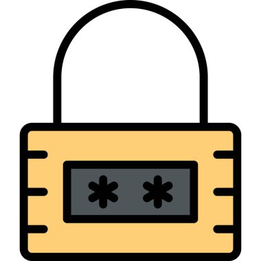 Kilit simgesi. Web simgesi basit tasarım