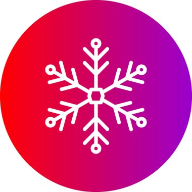 Kar tanesi. Web simgesi basit illüstrasyon