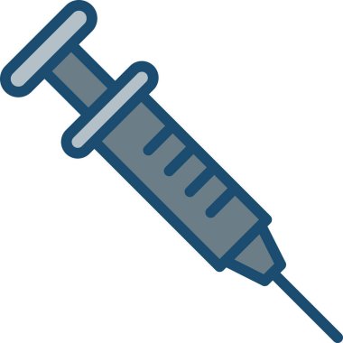 Bir aşının şırınga ikonu, vektör illüstrasyon tasarımı