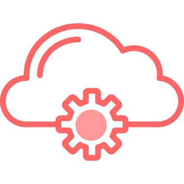 Bulut. Web simgesi basit illüstrasyon