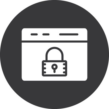 kilit simgesi, vektör illüstrasyonu