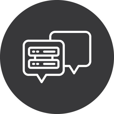 Sohbet simgesi vektör illüstrasyonu