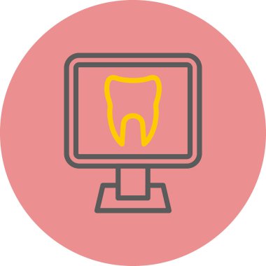 Diş Modern ikon vektör illüstrasyonu