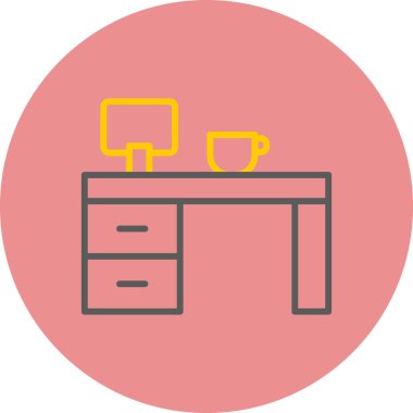 masa simgesi vektör illüstrasyonu