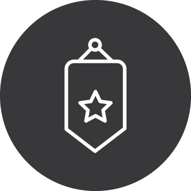 Madalya vektör çizgisi simgesi, desig