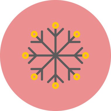 Kar tanesi. Web simgesi basit illüstrasyon