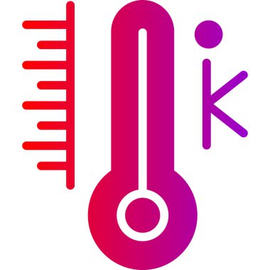 Termometrenin vektör simgesi, vektör illüstrasyonu