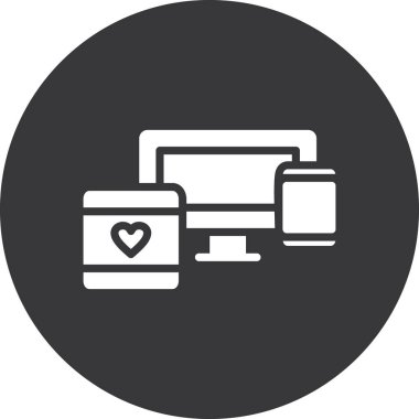 Kalp. Web simgesi basit tasarım