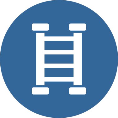 Merdiven. Web simgesi basit illüstrasyon