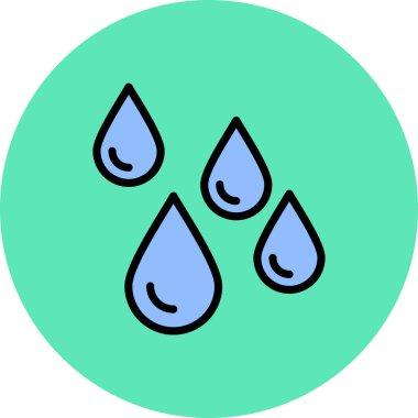 yağmur damlaları ikonu. vektör illüstrasyonu