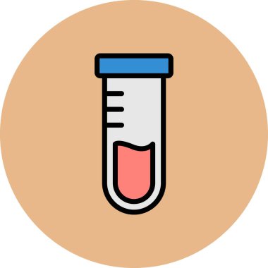 test tübü ikon vektör çizimi