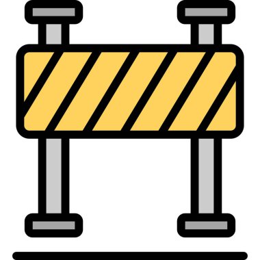 Bariyer. Web simgesi basit illüstrasyon