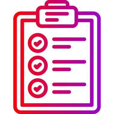 kontrol listesi simgesi vektör illüstrasyonu