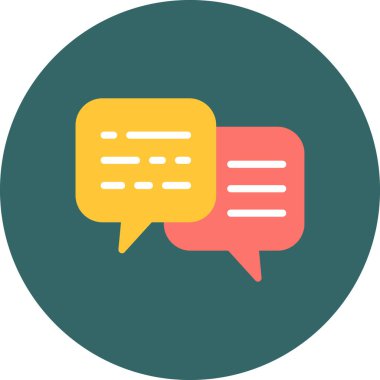 Sohbet simgesinin vektör illüstrasyonu