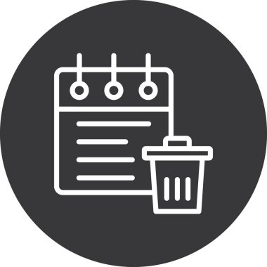 Çöp kutusu vektör çizgisi simgesi, imza, beyaz arkaplan üzerindeki illüstrasyon, düzenlenebilir vuruşlar