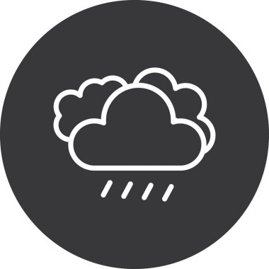 Bulut simgesinin vektör illüstrasyonu