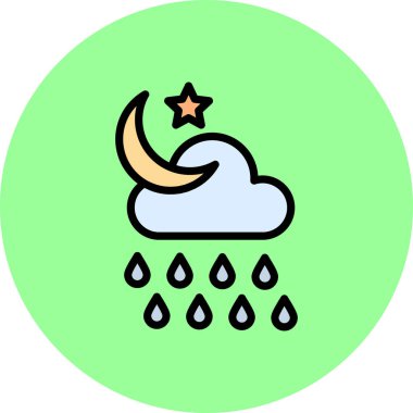 Ay ve yıldız vektör simgesi