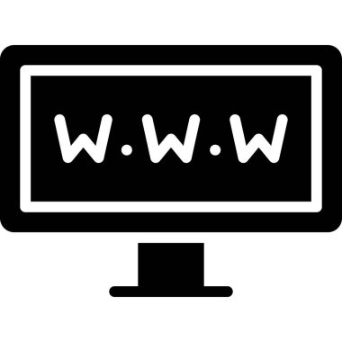 Web vektör simgesi düz simgesi