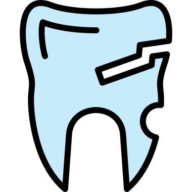 Diş sağlığı simgesi, vektör illüstrasyonu