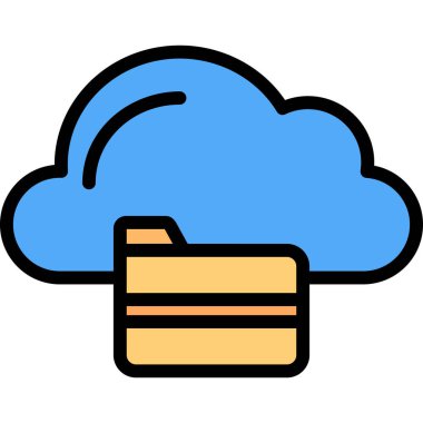 bulut simgesi, vektör illüstrasyonu