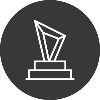 ödül kupa simgesi, vektör illüstrasyonu