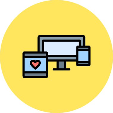 Vektör Bilgisayar Ağı Simgesi