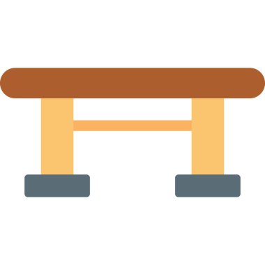 mobilya yassı simgeleri, vektör illüstrasyonu