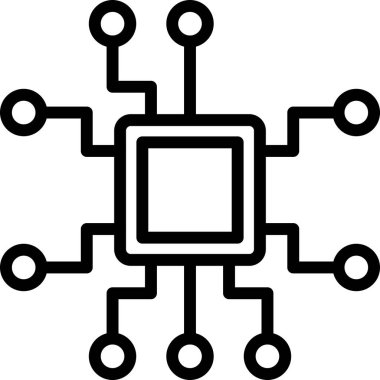 devre kartı simgesi, vektör illüstrasyonu