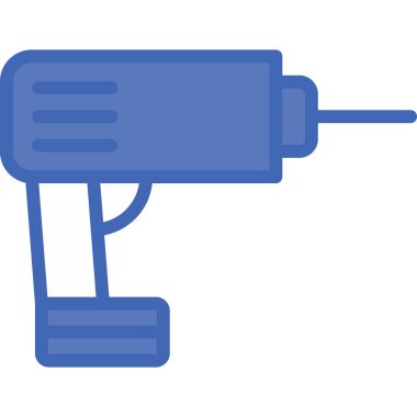 Düz biçimli elektrikli matkap simgesi